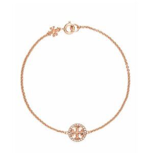 Tory Burch Rose Gold MILLER PAVÉ CHAIN BRACELET